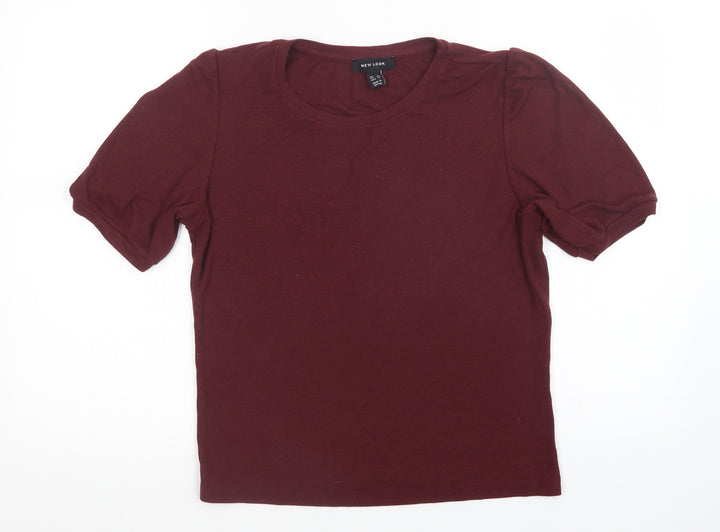 New Look Womens Red Basic T-Shirt Size 16