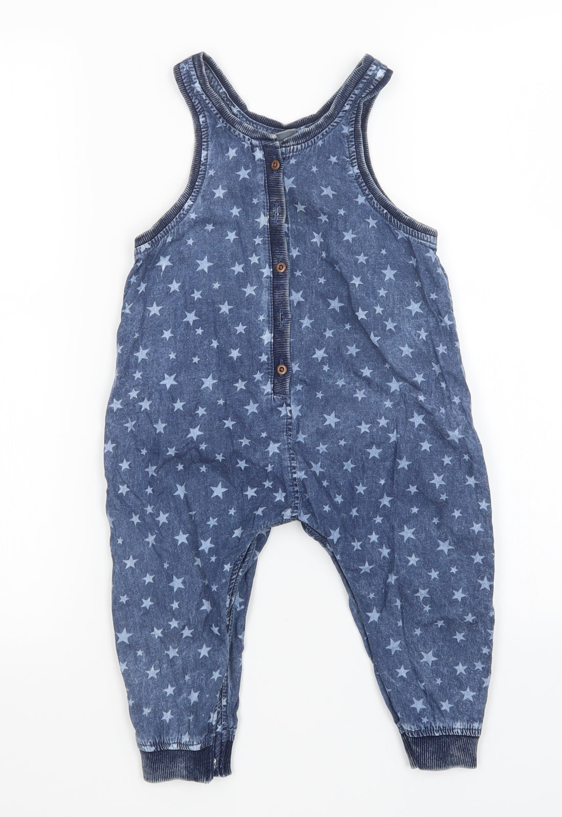 NEXT Boys Blue Spotted  Babygrow One-Piece Size 18-24 Months