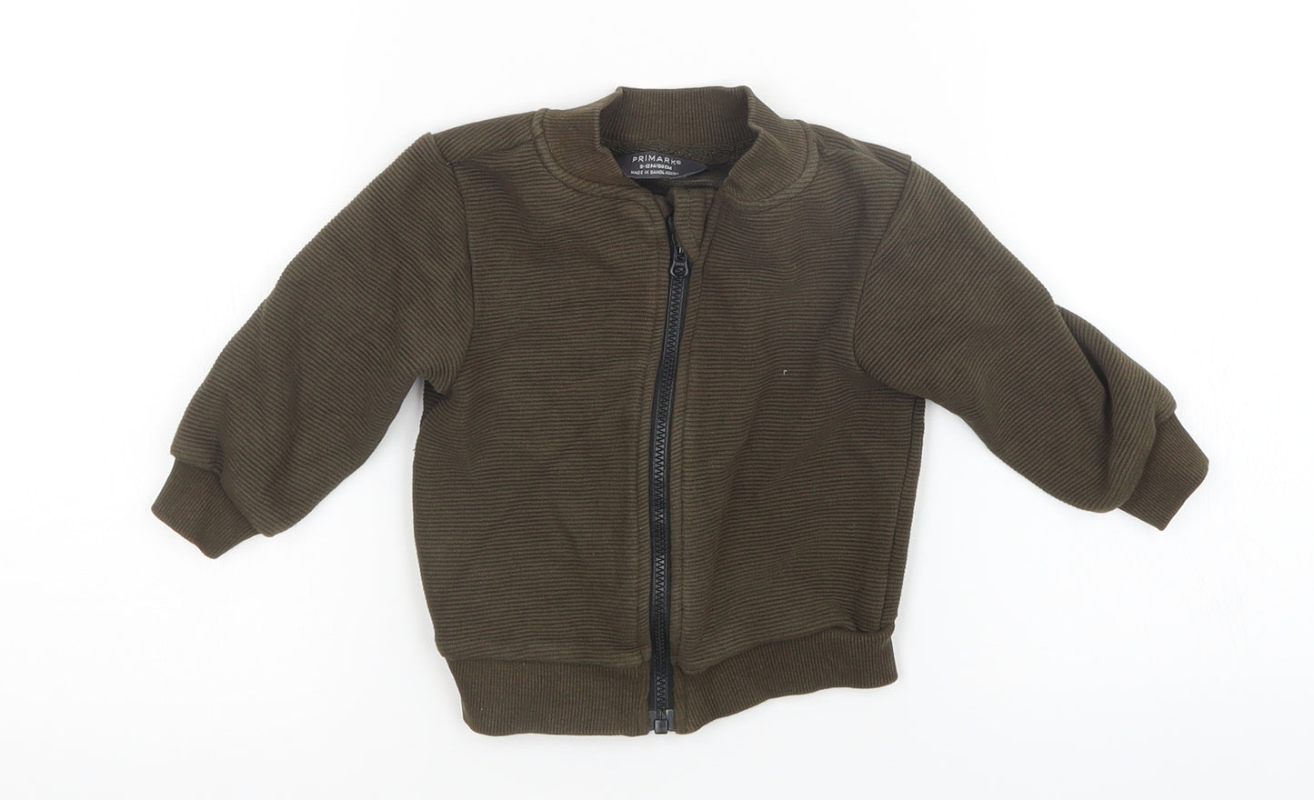 Primark Boys Green Batik  Full Zip Jumper Size 9-12 Months