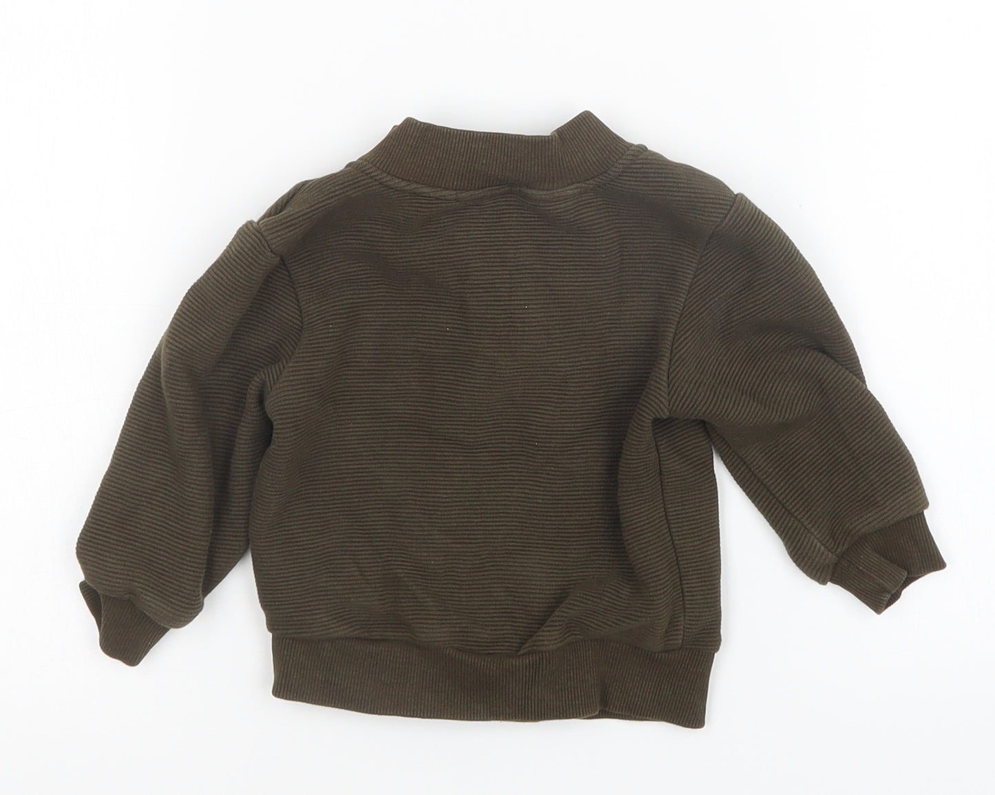 Primark Boys Green Batik  Full Zip Jumper Size 9-12 Months