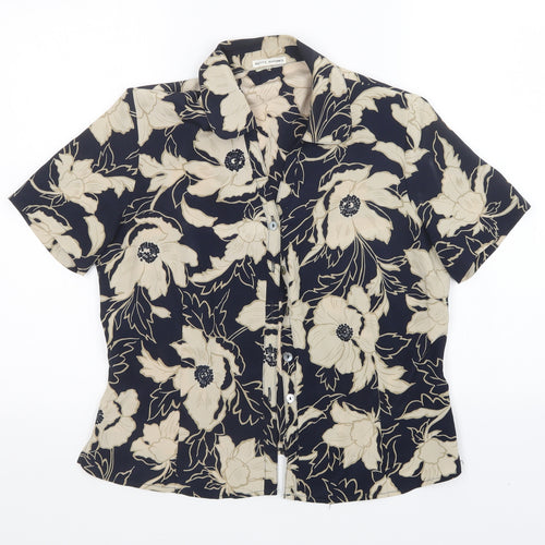 Prewron Womens Multicoloured Floral  Basic Button-Up Size 10