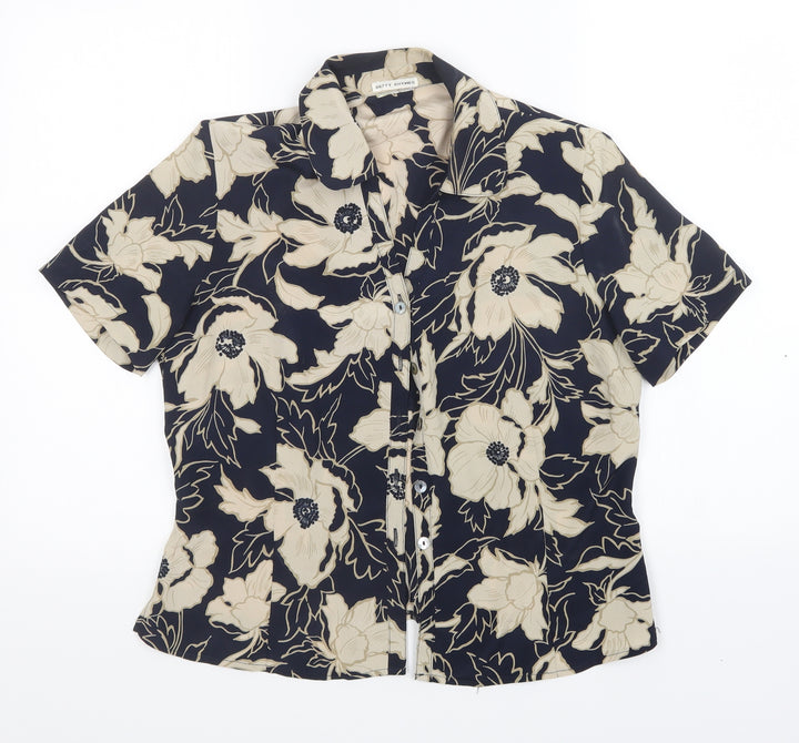 Prewron Womens Multicoloured Floral  Basic Button-Up Size 10