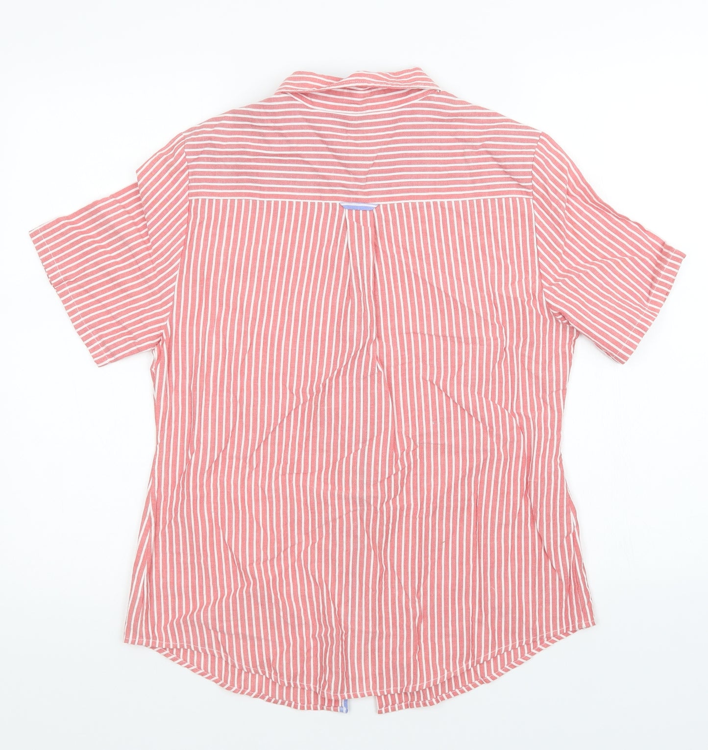 Prewron Womens Red Striped  Basic Button-Up Size 10