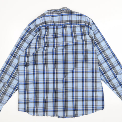 Debenhams Mens Blue Check   Button-Up Size L