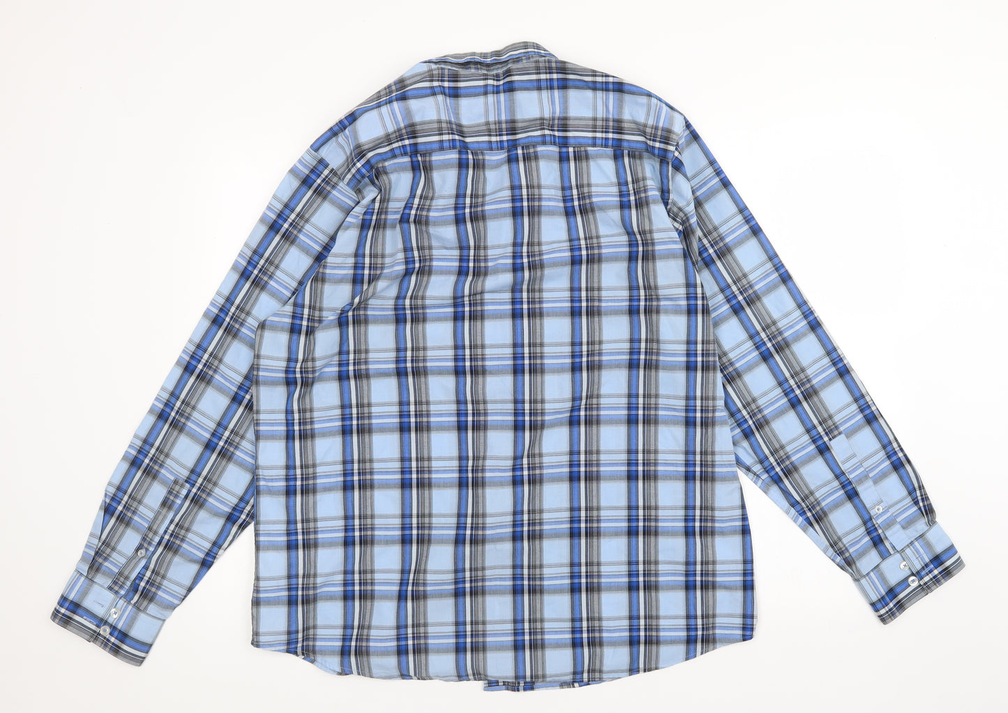 Debenhams Mens Blue Check   Button-Up Size L