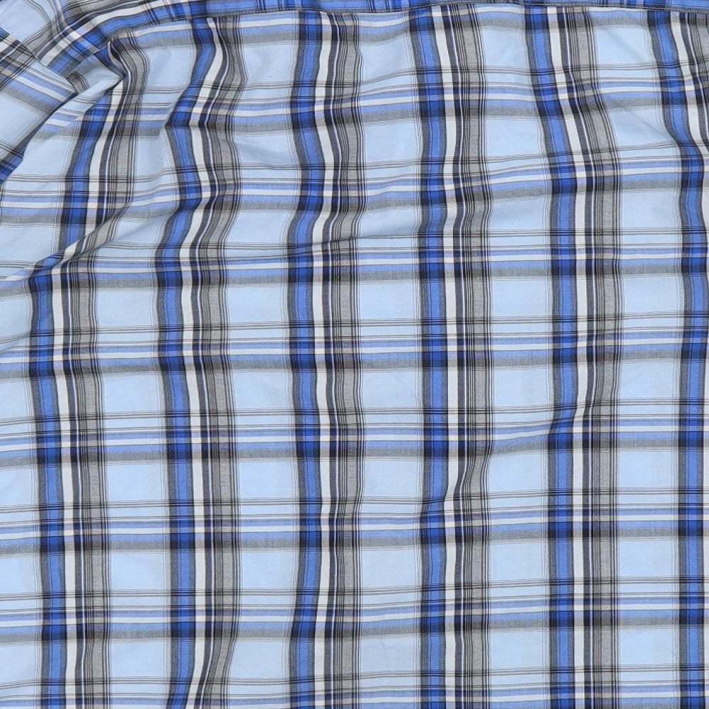 Debenhams Mens Blue Check   Button-Up Size L
