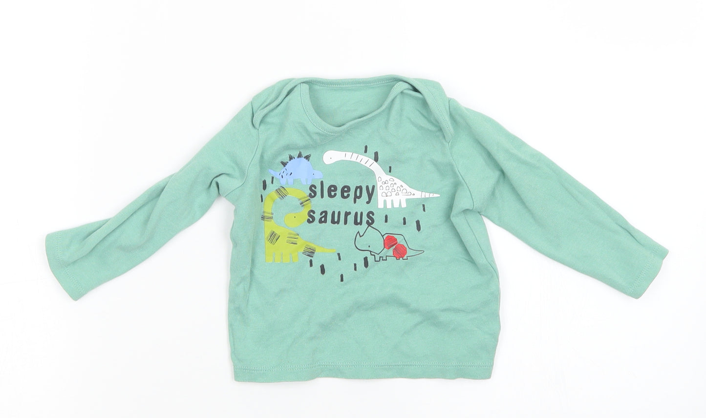 F&F Boys Green   Basic T-Shirt Size 6-9 Months