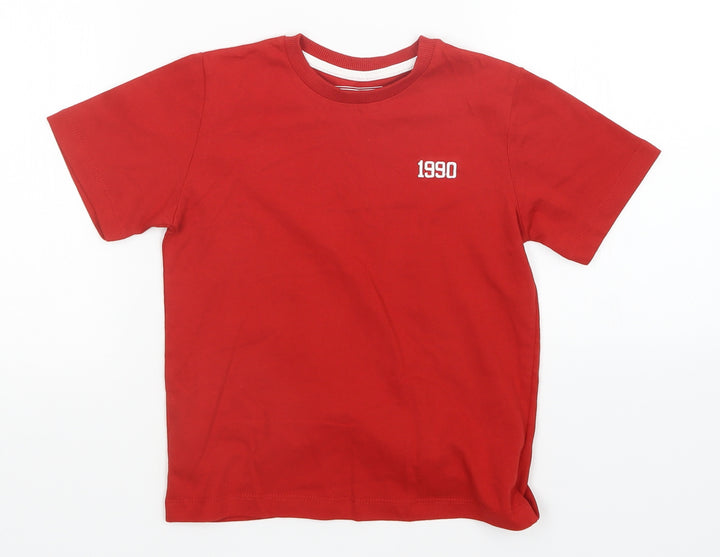 Matalan Boys Red   Basic T-Shirt Size 5 Years