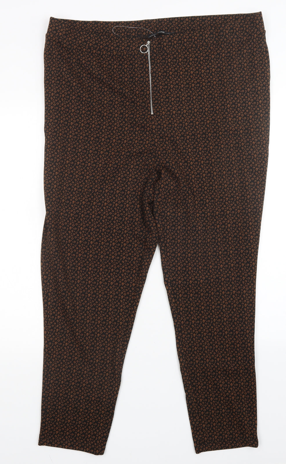 George Womens Multicoloured Animal Print  Trousers  Size 24 L26 in