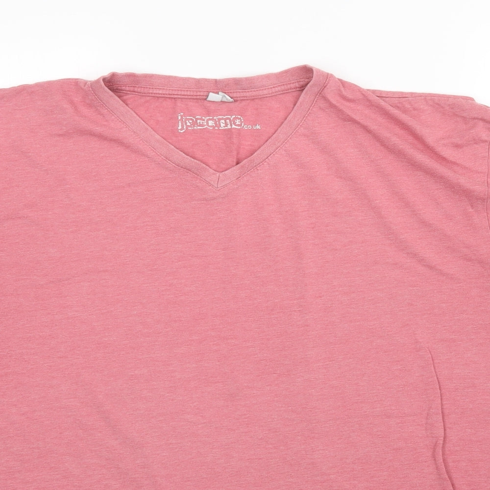 jacemo Mens Pink    T-Shirt Size L