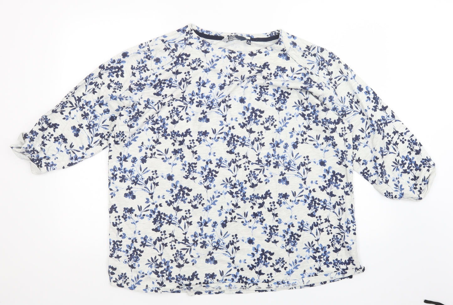 ble Womens Multicoloured Floral  Pullover Jumper Size XL