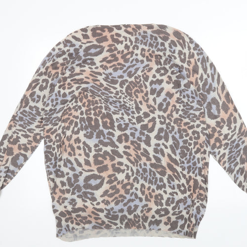 M&S Womens Multicoloured Animal Print  Pullover Jumper Size 22