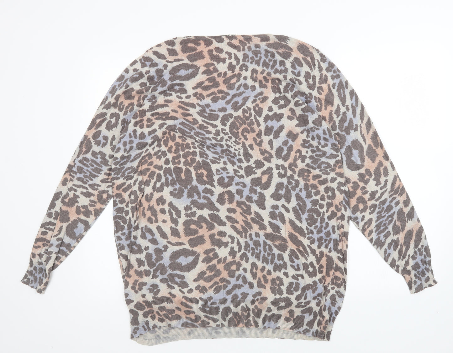 M&S Womens Multicoloured Animal Print  Pullover Jumper Size 22