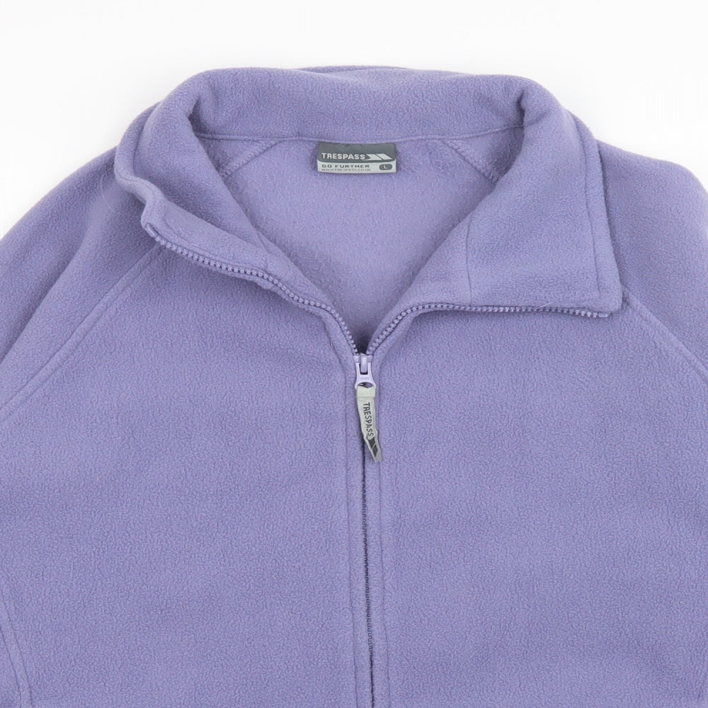 Trespass Womens Purple  Fleece Full Zip Sweatshirt Size L