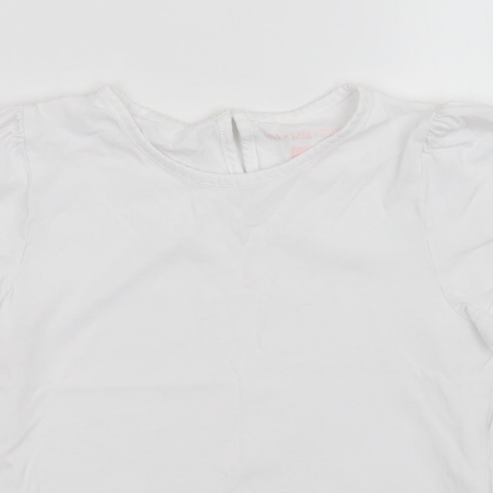F&F Girls White   Basic T-Shirt Size 7-8 Years