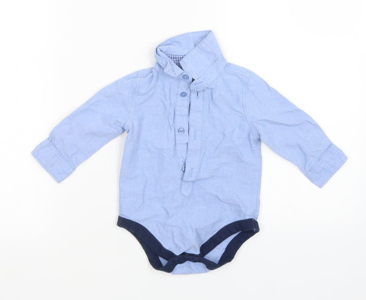 Earlydays Boys Blue Basic Button-Up Size 6-9 Months