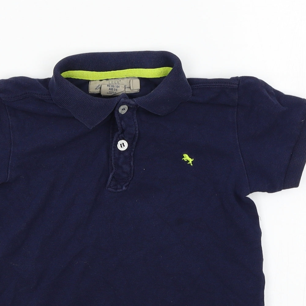 H&M Boys Blue   Basic Polo Size 2-3 Years