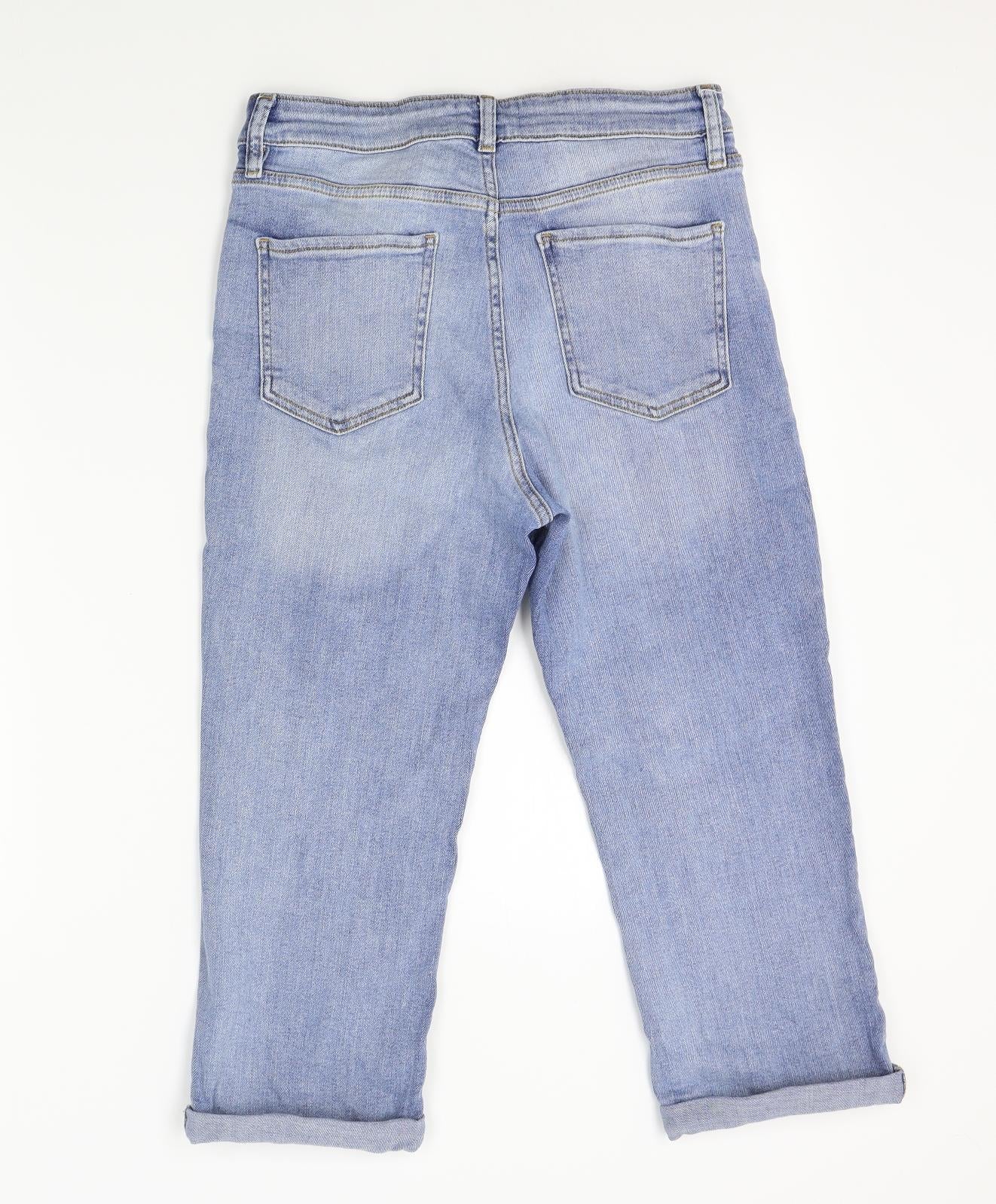 F&F Womens Blue   Cropped Jeans Size 10
