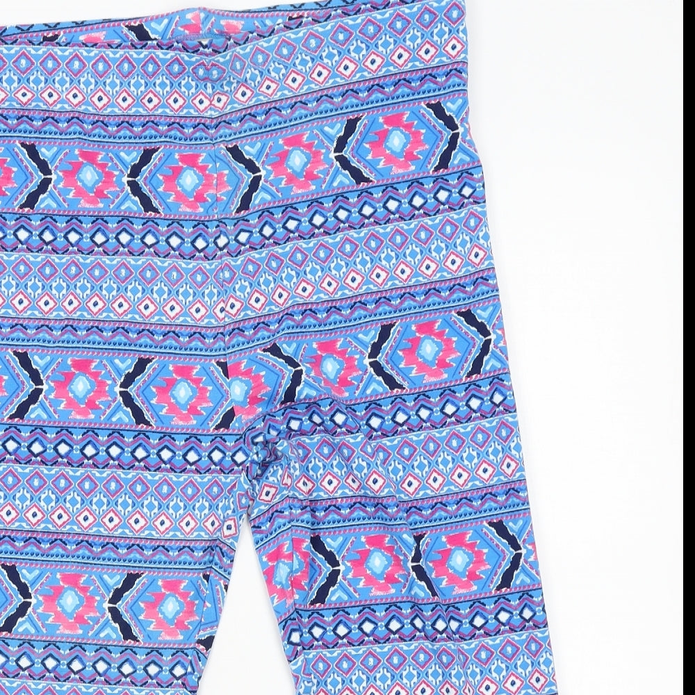 TU Womens Blue Fair Isle   Pyjama Pants Size 16  - elastic waist