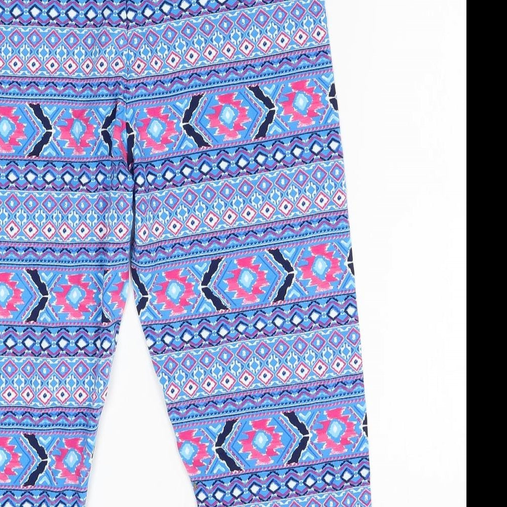 TU Womens Blue Fair Isle   Pyjama Pants Size 16  - elastic waist