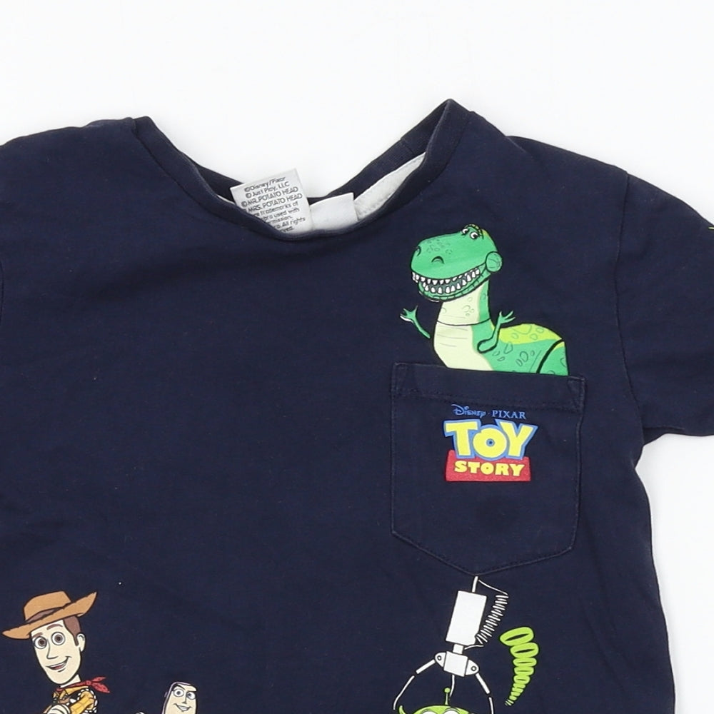 Primark Boys Blue   Basic T-Shirt Size 2-3 Years