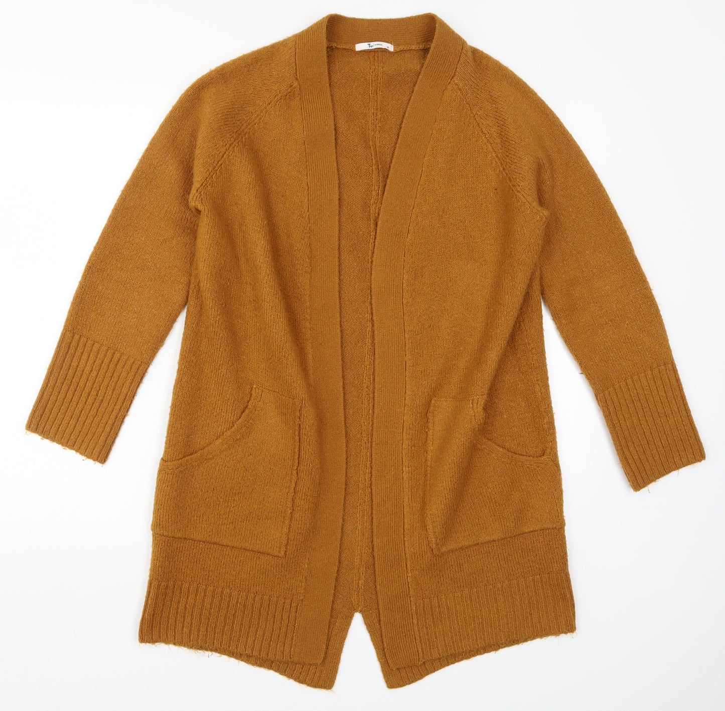 TU Womens Brown  Knit Cardigan Jumper Size 10