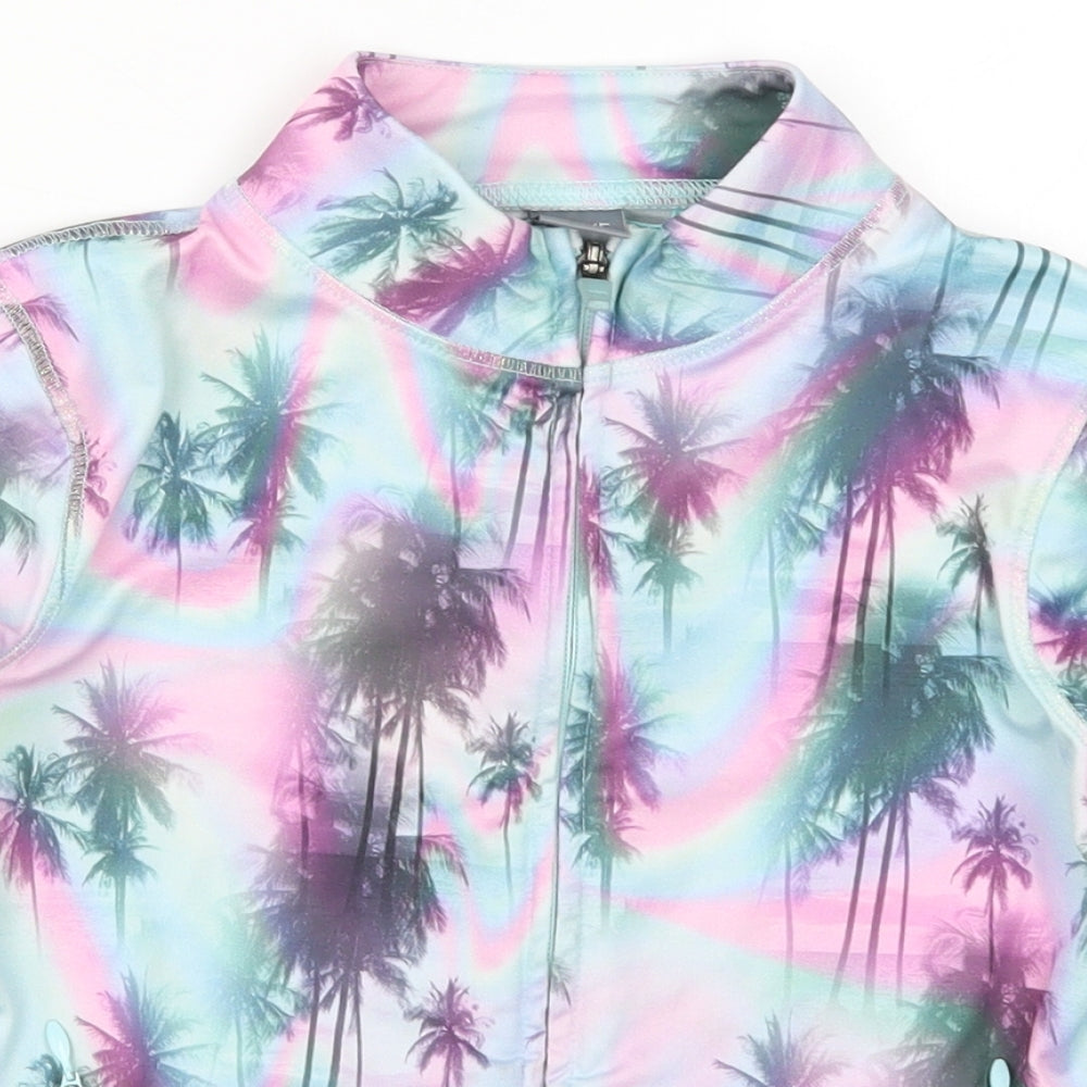 NEXT Girls Multicoloured   Jacket  Size 8 Years  - Palm Trees