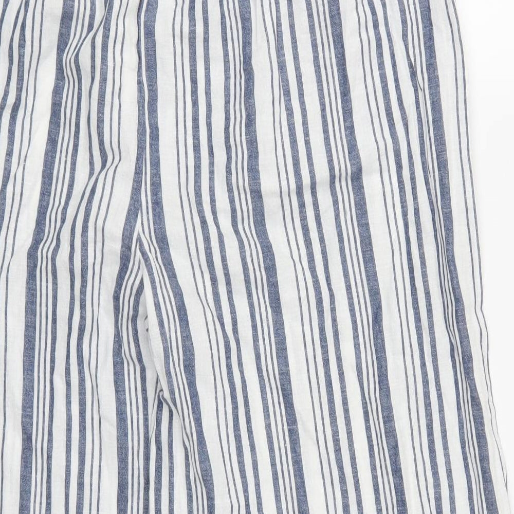 Primark Womens Blue Striped  Trousers  Size 16 L22 in