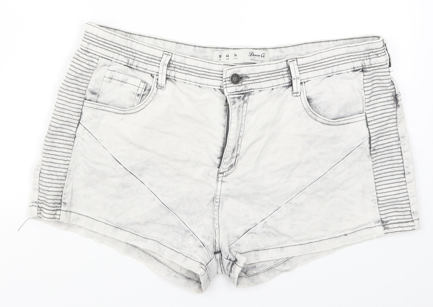 Denim Co Womens Grey  Denim Hot Pants Shorts Size 18