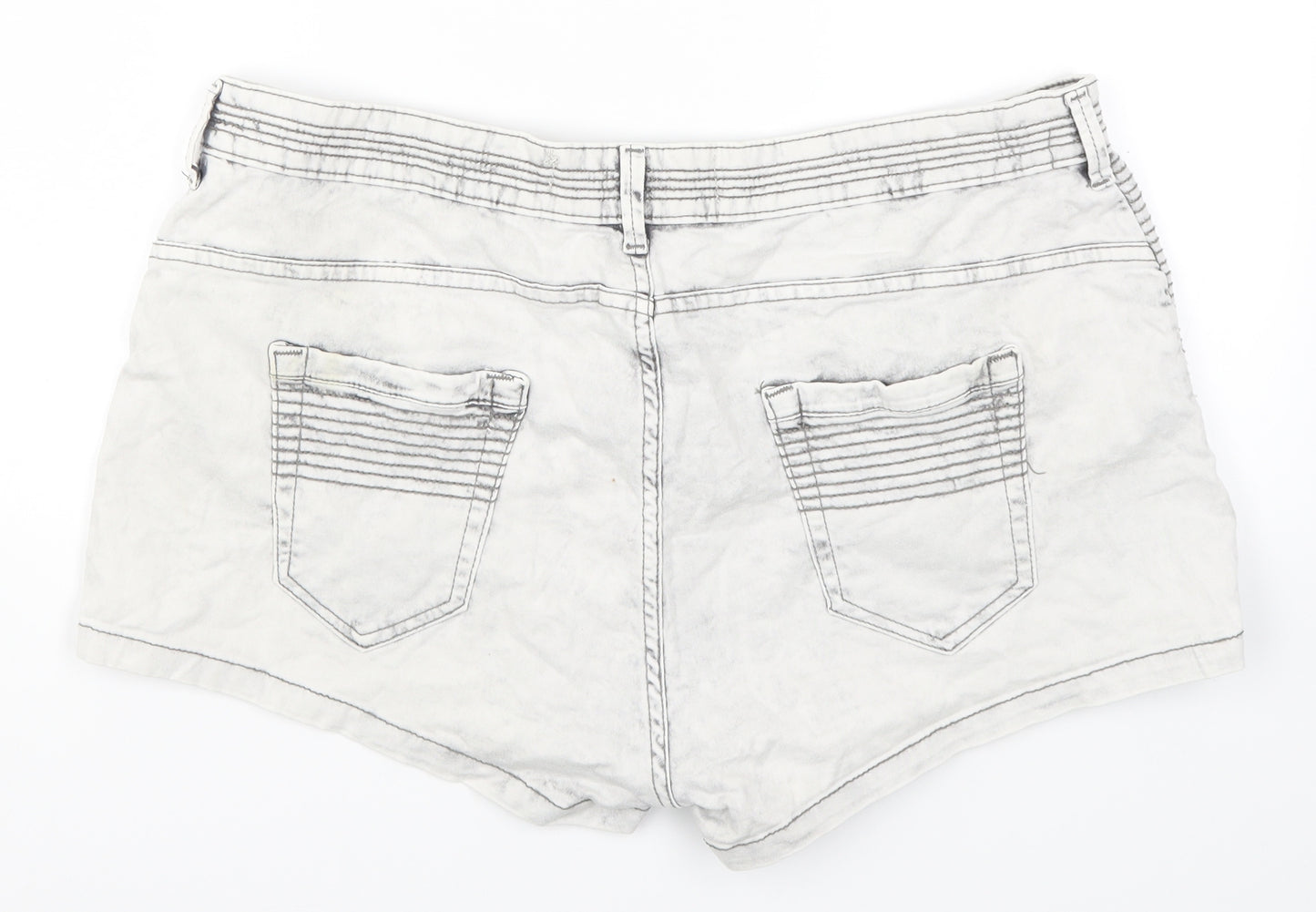 Denim Co Womens Grey  Denim Hot Pants Shorts Size 18