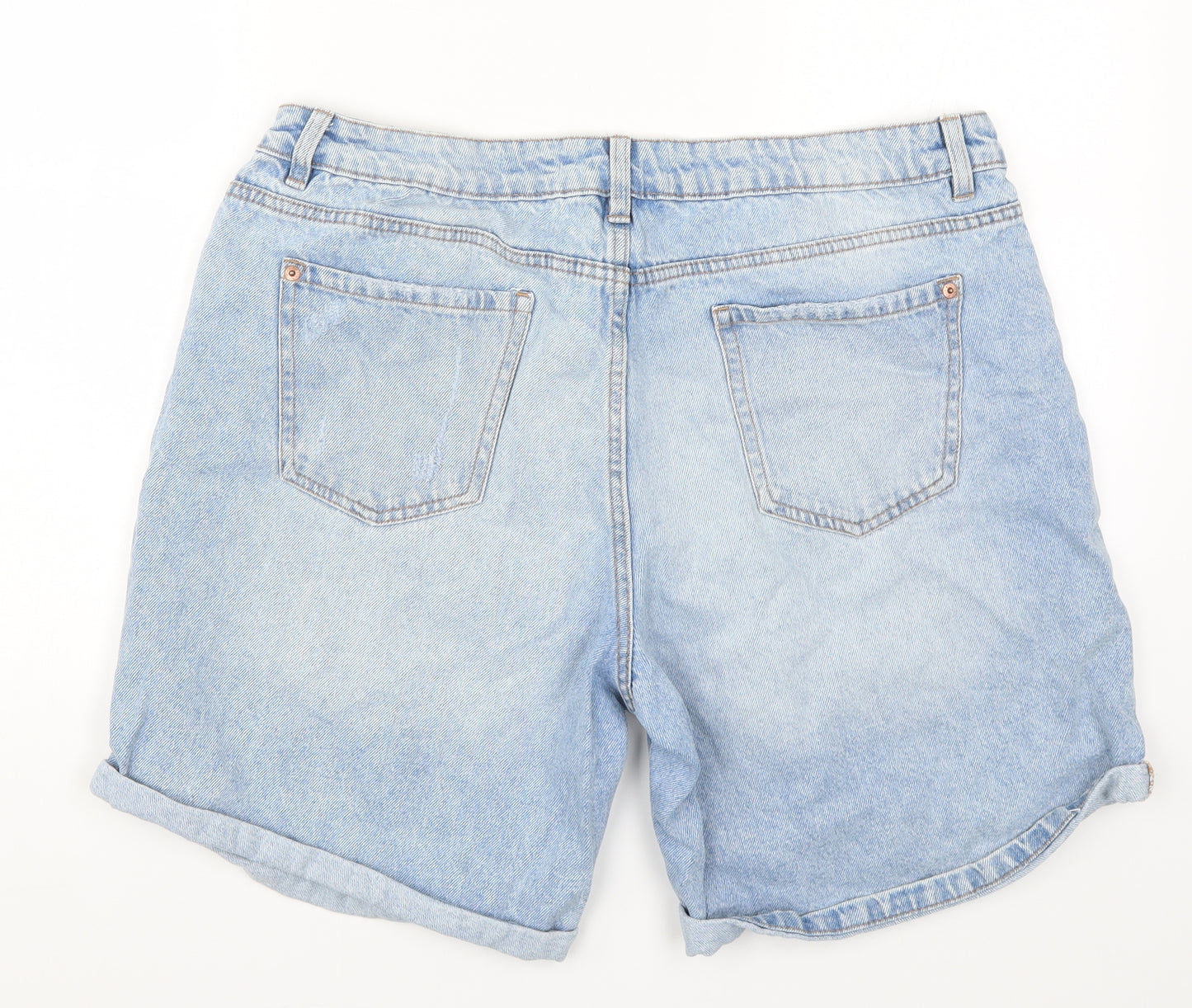 New Look Womens Blue  Denim Boyfriend Shorts Size 16