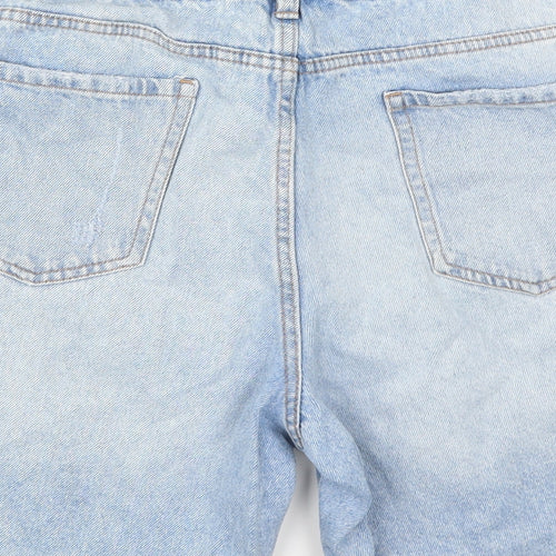 New Look Womens Blue  Denim Boyfriend Shorts Size 16