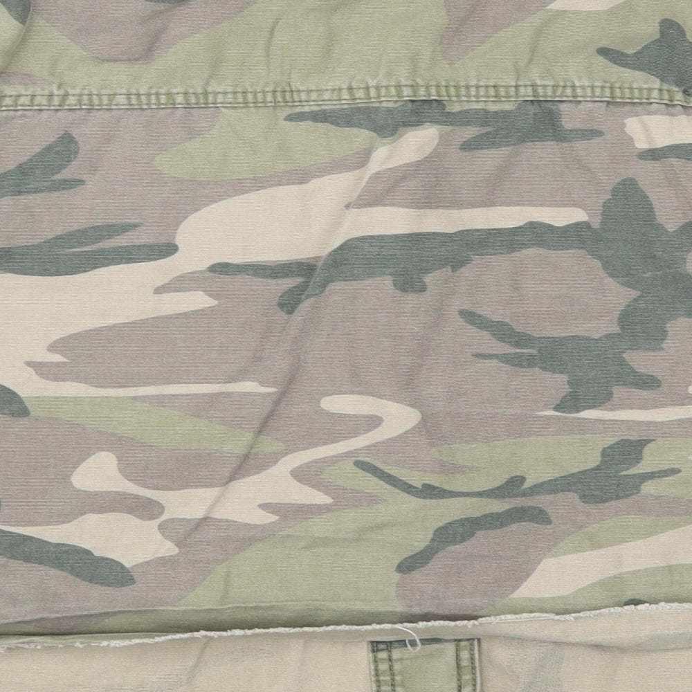 Primark Womens Green Camouflage Denim Jacket  Size 14