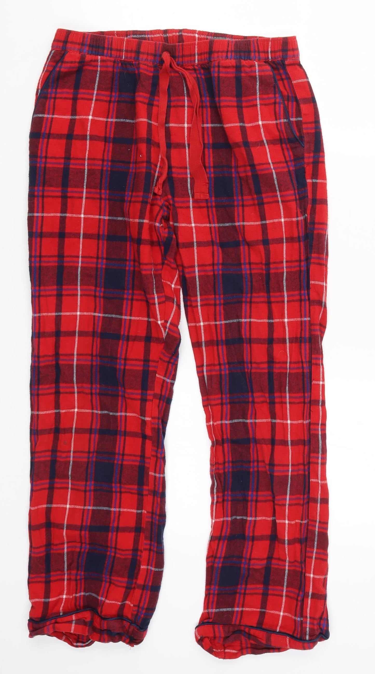 TU Womens Red Herringbone  Trousers  Size 8 L25 in - Loungewear