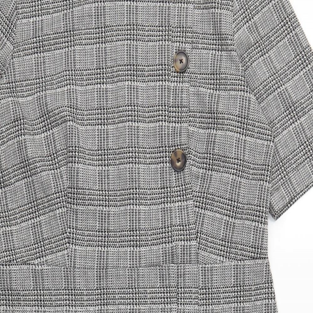 NEXT Womens Grey Check  Pencil Dress  Size 14