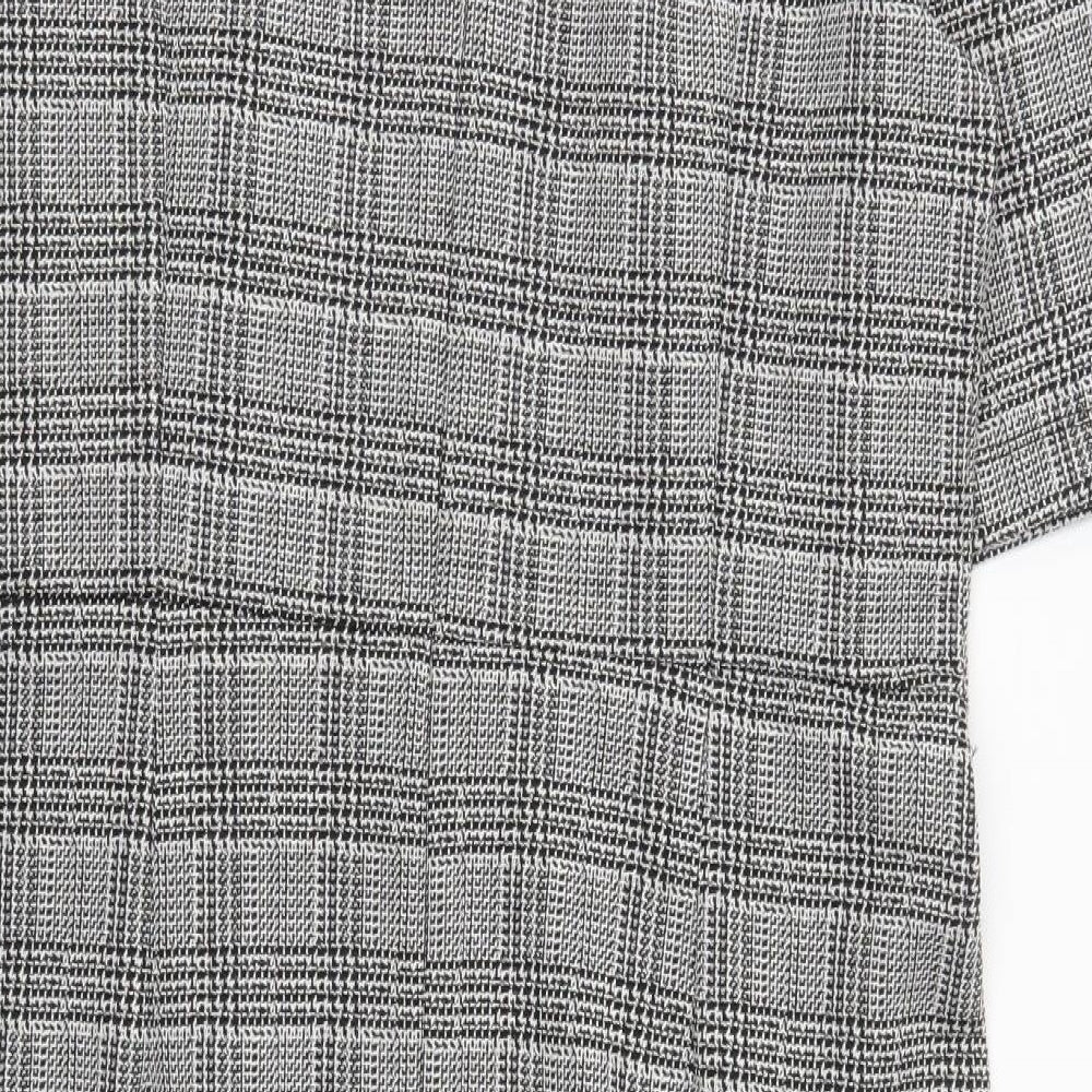 NEXT Womens Grey Check  Pencil Dress  Size 14