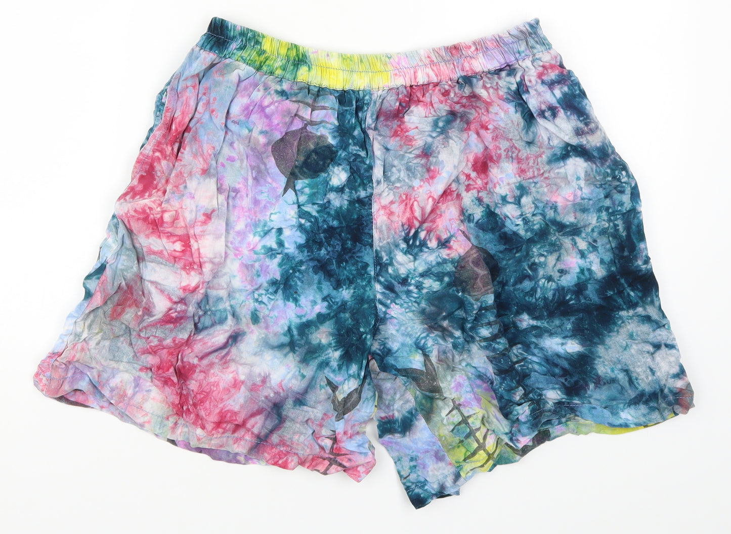 Preworn Womens Multicoloured Geometric  Bermuda Shorts Size 30 in - Abstract Tie Dye