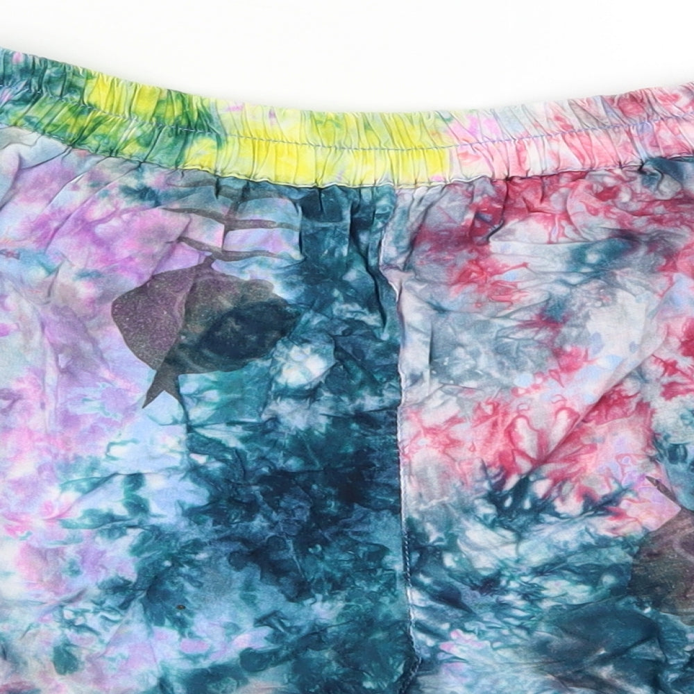 Preworn Womens Multicoloured Geometric  Bermuda Shorts Size 30 in - Abstract Tie Dye
