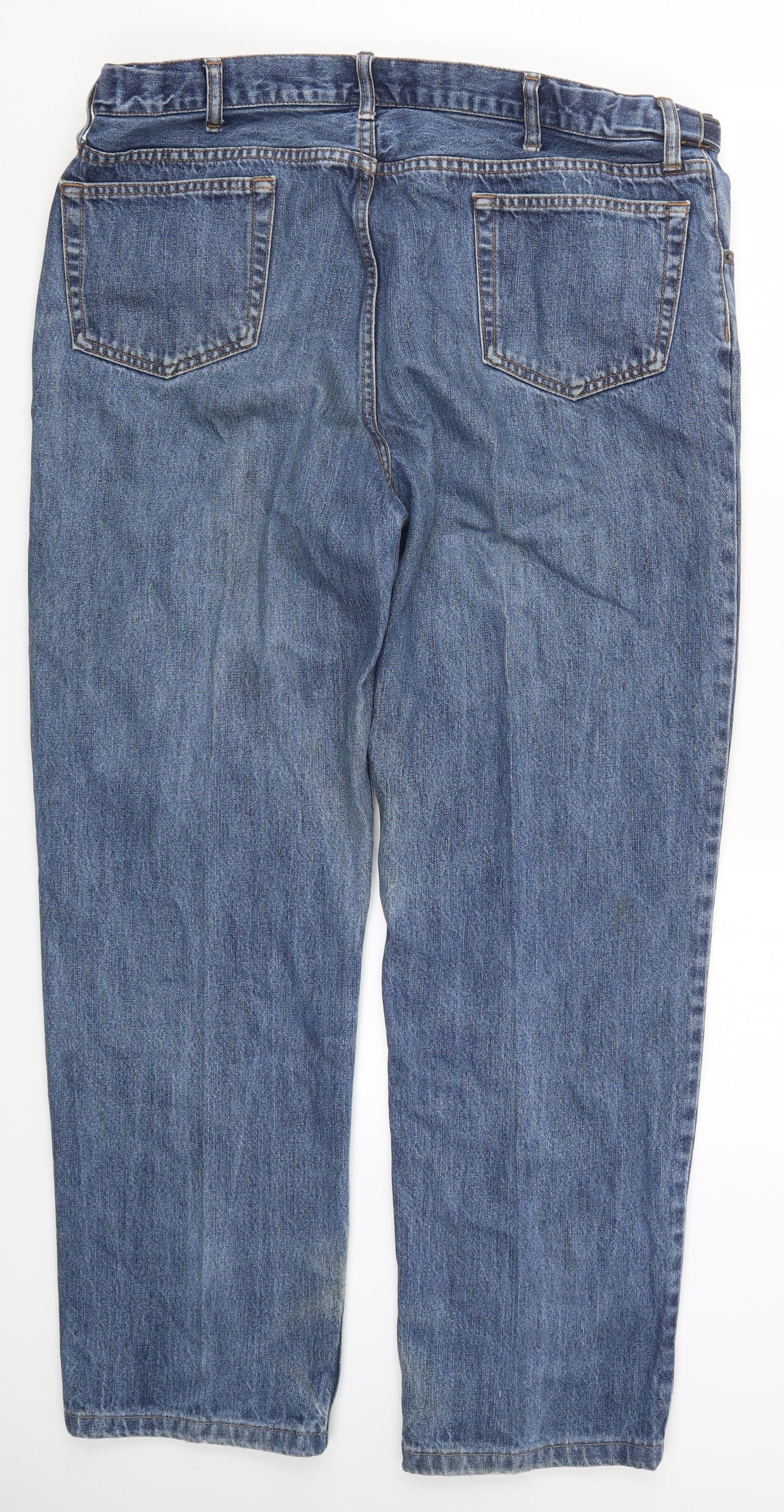Lands End Mens Blue  Denim Straight Jeans Size 40 L30 in
