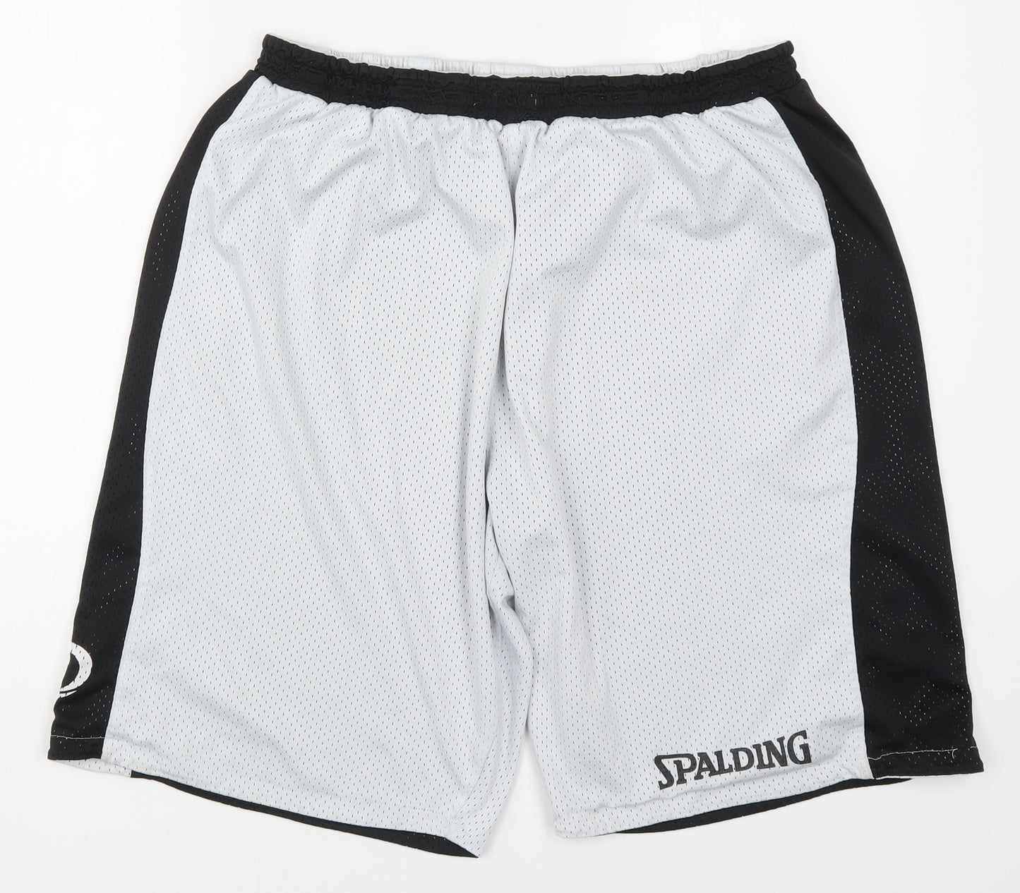 Spalding Mens White   Athletic Shorts Size 2XL - Logo