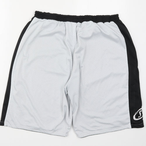 Spalding Mens White   Athletic Shorts Size 2XL - Logo