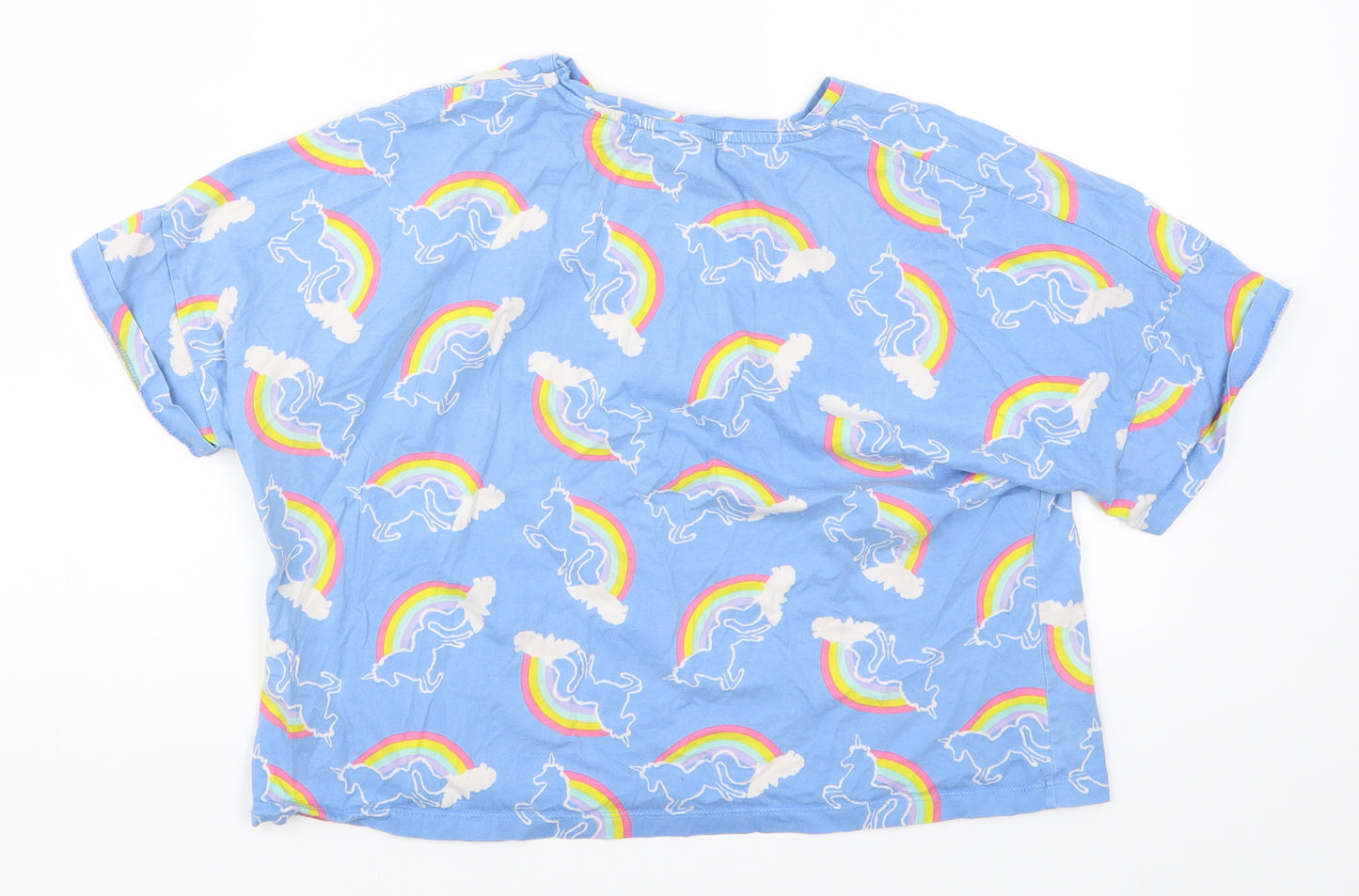 ASOS Womens Blue Solid  Top Pyjama Top Size 6  - Unicorns