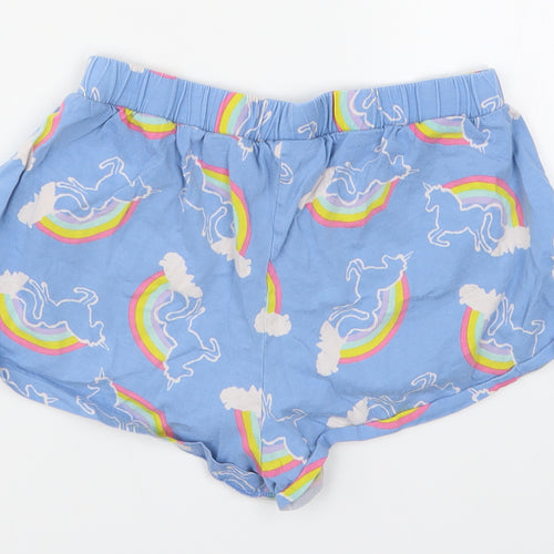 ASOS Womens Blue Geometric  Sweat Shorts Size 6 - Unicorns Loungewear