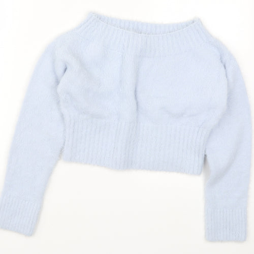 New Look Girls Blue  Knit Pullover Jumper Size 10-11 Years