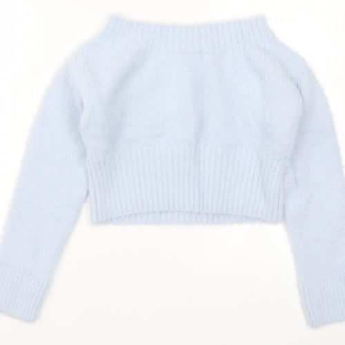 New Look Girls Blue  Knit Pullover Jumper Size 10-11 Years