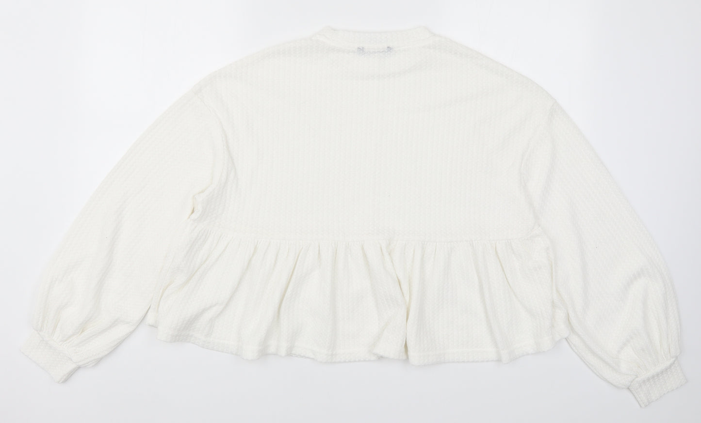 SheIn Womens White   Pullover Sweatshirt Size S