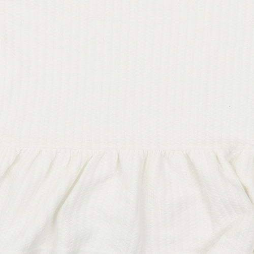 SheIn Womens White   Pullover Sweatshirt Size S