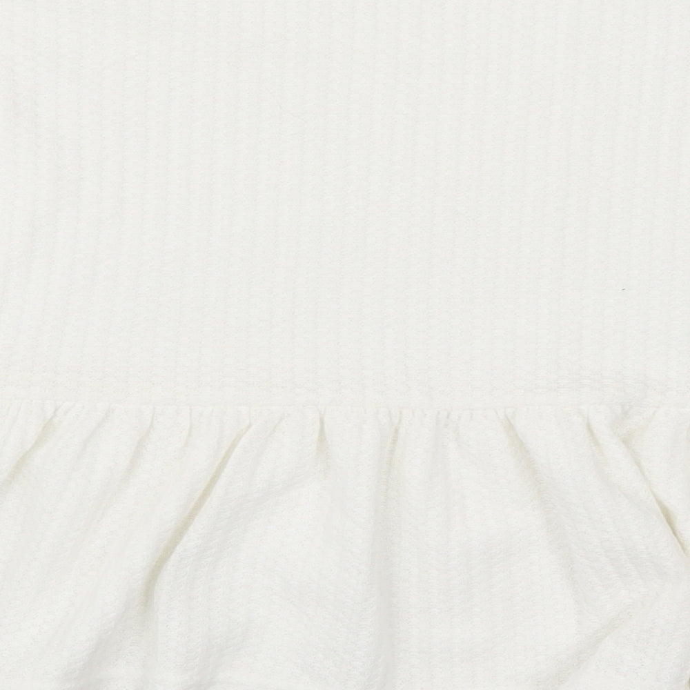 SheIn Womens White   Pullover Sweatshirt Size S