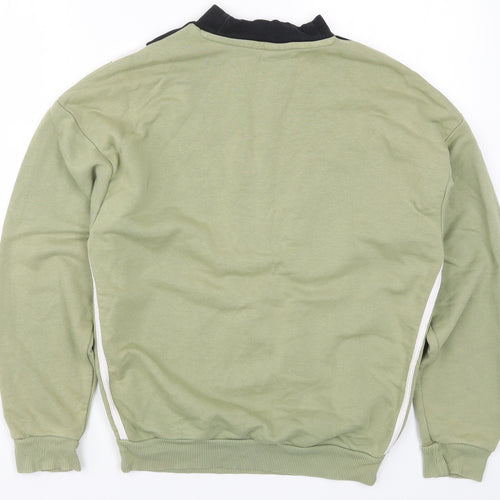 adidas Womens Green Colourblock  Pullover Sweatshirt Size 6