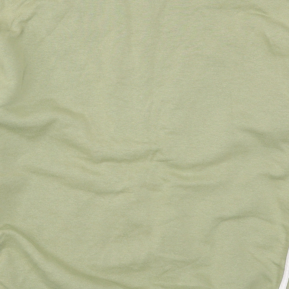 adidas Womens Green Colourblock  Pullover Sweatshirt Size 6